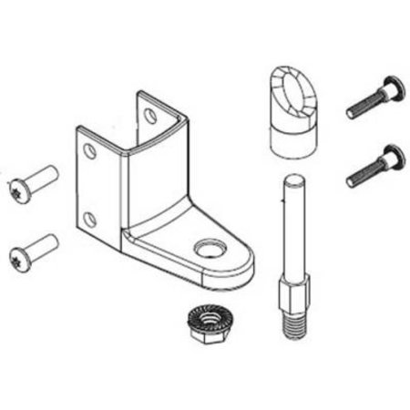 BRADLEY Bradley Metal Toilet Partition Bottom Hinge Kit, Zamak, Baked Enamel - HDWT-T110 HDWT-T110